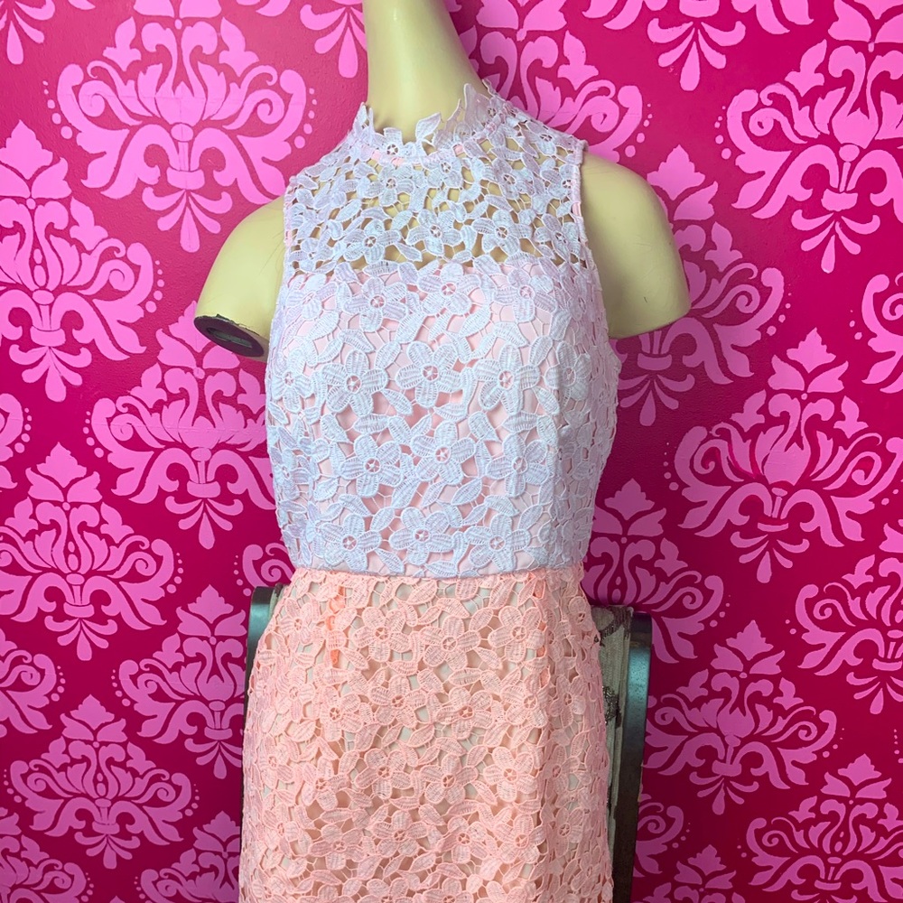 Slate and Willow color block lace dress size Small